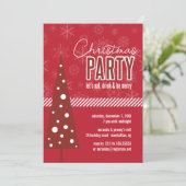 Mod Holiday Tree Noël Fête Invitation (Debout devant)
