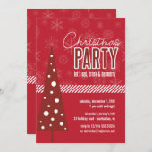 Mod Holiday Tree Noël Fête Invitation (Devant / Derrière)
