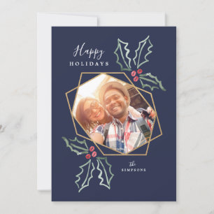 Mod Holly Gold Geo cadre photo Marine Carte de v