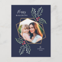 Mod Holly Gold Geo Foto Lijst Navy | Vakantiekaart