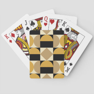 Mod jaren 70 Retro Stijl Geometrisch Ontwerp Pokerkaarten