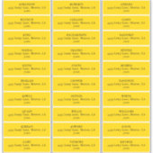 MOD JAUNE TULIP MARIAGE Étiquettes de adresse (Devant)