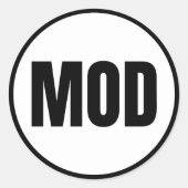 MOD - Klassieke Sticker van de Modesto (Voorkant)