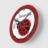 Mod Lady Bug Red Black Insect persoonlijke klok (Hoek)