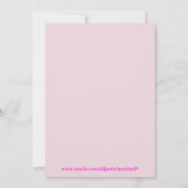 Mod Ladybug 5x7 Roze Baby shower Uitnodiging (Achterkant)