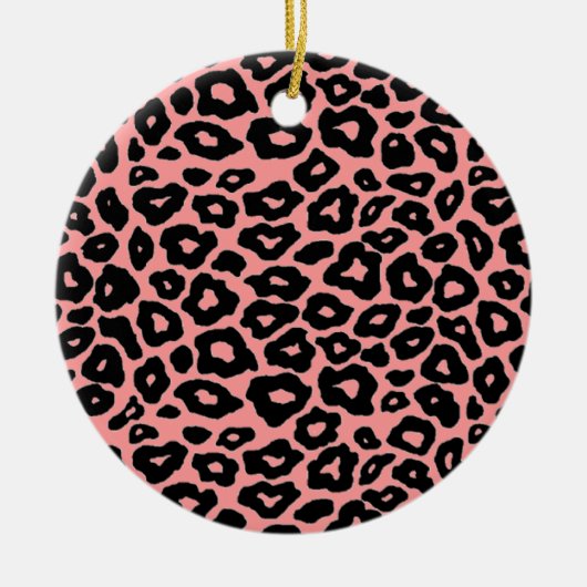 Mod Leopard Keramisch Ornament (Voorkant)