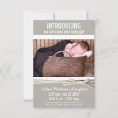 Mod Lin Bébé Faire-part de naissance fille (Devant)