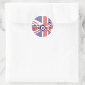 Mod Logo 2 Ronde union jack stickers (Tas)