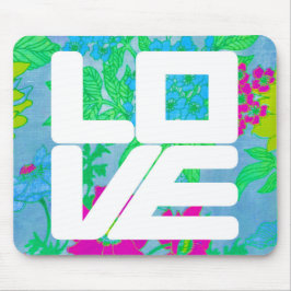 Mod LOVE Mousepad over Floral Muismat