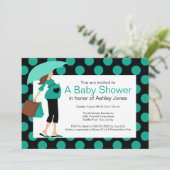 Mod Mam Boy/Girl Baby shower Kaart (Staand voorkant)