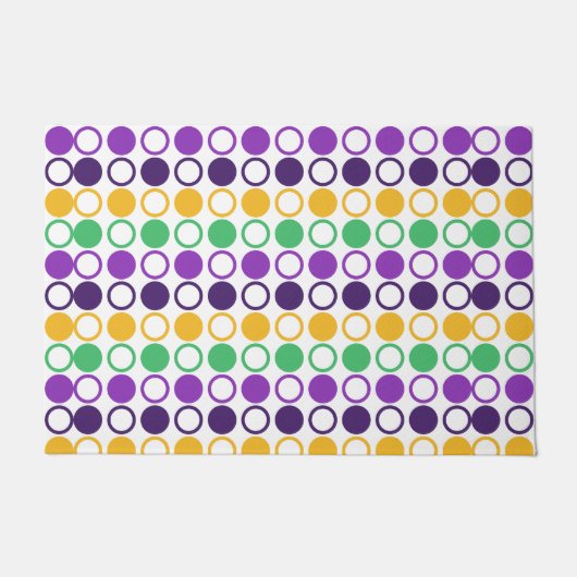Mod Mardi Gras Stippen Deurmat (Voorkant)