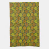 Mod Marigolds Floral Pattern Kitchen Towel Theedoek (Verticaal)