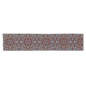 Mod Maroon Brown Abstract Korte Tafelloper (Horizontaal)