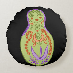 Mod Matryoshka Doll Sierkussen Rond Kussen