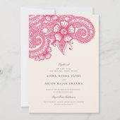Mod Mehandi invitations de mariage hindoues (Devant)