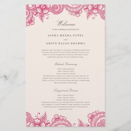 Mod Mehandi Traditioneel Indiaas Huwelijksprogramm (Voorkant)