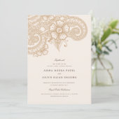 Mod Mehandi Wedding Uitnodiging (Staand voorkant)