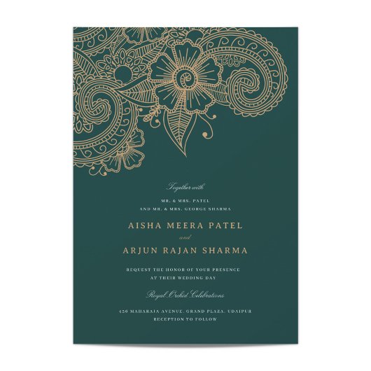 Mod Mehandi Wedding Uitnodiging
