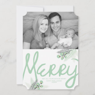 Mod Merry Berries Holiday-fotokaart Feestdagenkaart