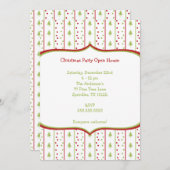 Mod met kerstfeest Uitnodiging met bomen (Voorkant / Achterkant)