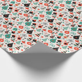 MOD Mid Century moderne atoomkerst Cadeaupapier (Hoek)