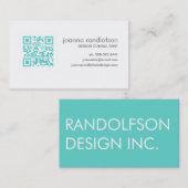 Mod Mint Green QR CODE Visitekaartje (Voorkant / Achterkant)