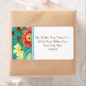 Mod Modern Floral Ranunculus Leaf Roos Bracket Etiket (Insitu)