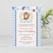 Mod Monkey Boy Birthday Uitnodiging (Staand voorkant)