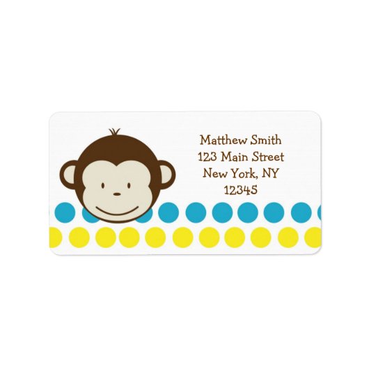Mod Monkey Boy Retouradreslabels Etiket (Voorkant)