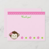 Mod Monkey Girl Blank Merci Cartes de notes (Devant / Derrière)