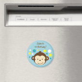 Mod Monkey Pois Anniversaire Favoriser les Magnets (In Situ (Lave-vaisselle))