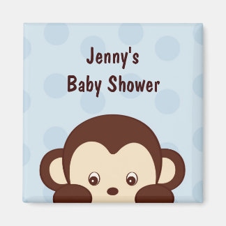 Mod Monkey Polka Dots Baby shower Favor Magneten