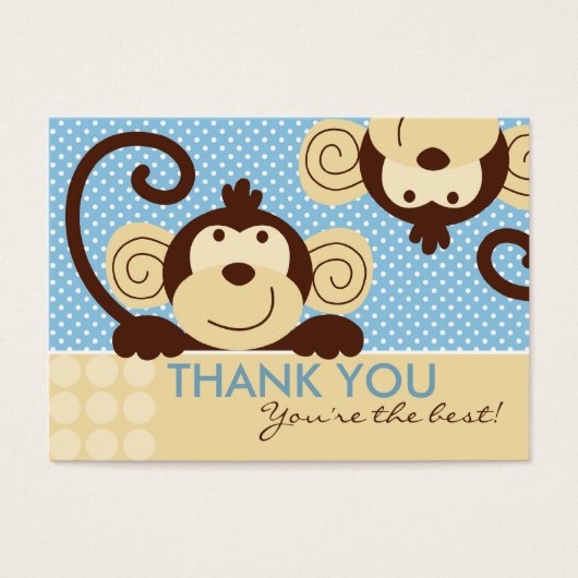 Mod Monkey TY Gift Label Visitekaartjes (Voorkant)