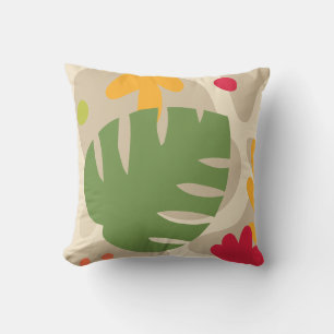 Mod Monstera Abstract Leaf Hawaiian Tropical -Warm Buitenkussen