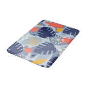 Mod Monstera Leaf Abstract Hawaiian Tropical - Bla Badmat (Gekanteld)