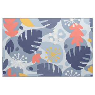 Mod Monstera Leaf Abstract Hawaiian Tropical - Bla Stof