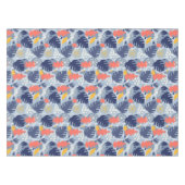 Mod Monstera Leaf Abstract Hawaiian Tropical - Bla Tafelkleed (Voorkant (Horizontaal))