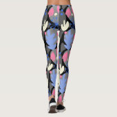 Mod Monstera Leaf Abstract Hawaiian Tropical - Gra Leggings (Achterkant)