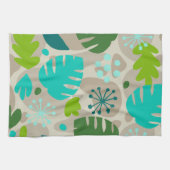 Mod Monstera Leaf Abstract Hawaiian Tropical Theedoek (Horizontaal)