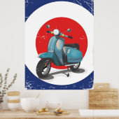 Mod Motorfiets vintage poster (Keuken)
