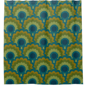 Mod moyen siècle 60s les années 70 rideau de douch