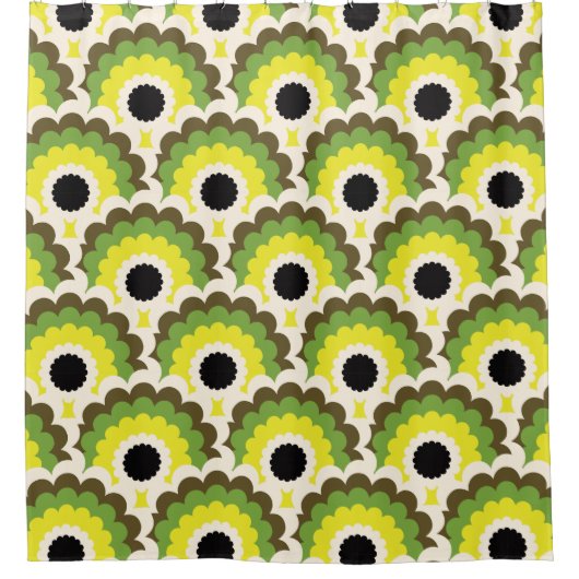 Mod moyen siècle 60s les années 70 rideau de douch (Devant)