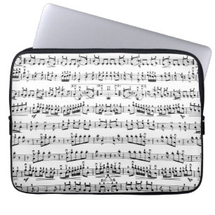 Mod Musiciaanse Muzieknoten Patroonhoes voor lapto Laptop Sleeve