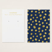 Mod Navy Blue Gold-cirkels met schermkaarten Visitekaartje (Voorkant /achterkant)