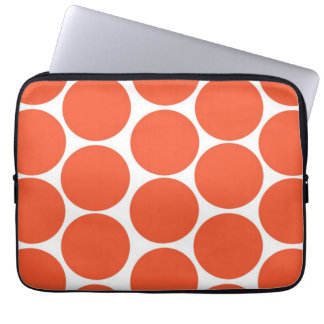 MOD ORANJE POLKA DOTS PATTERN LAPTOP SLEEVE