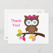 Mod Owl Design Anniversaire Fête Invitation Faveur (Devant / Derrière)