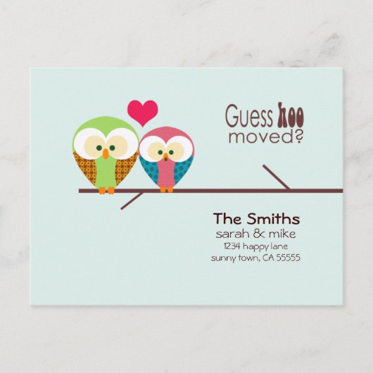 Mod Owl - Juste Déplacé Faire-part (Devant)