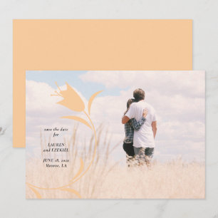 MOD PAARS TULP TROUWEN SAVE THE DATE KAART