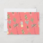 Mod Palm Springs Wedding Details Informatie Kaart (Achterkant)