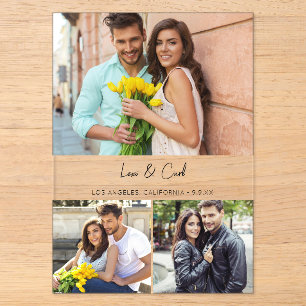 MOD Para Photo Trio Sla de datum op Acryl Uitnodigingen